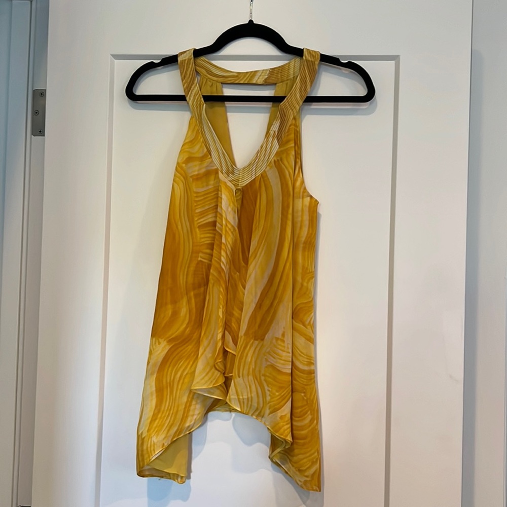 Diane Von Furstenberg Yellow Shirt Sz 6